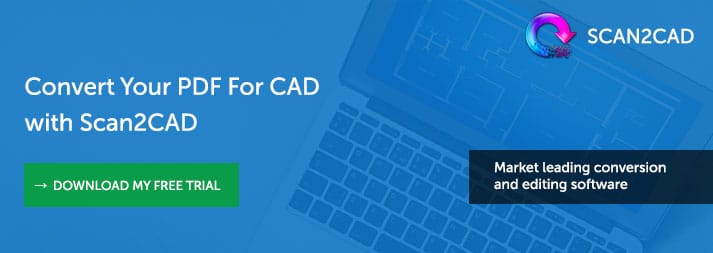 Scan2CAD Convert PDF to DXF - Free Trial Banner