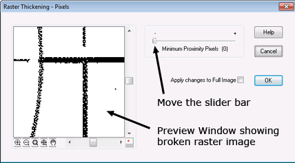 Thicken lines - raster to vector conversion with Scan2CAD