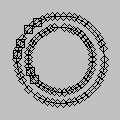 A circle vectorized from a PDF by another converter