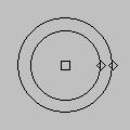 A circle vectorized from a PDF using Scan2CAD