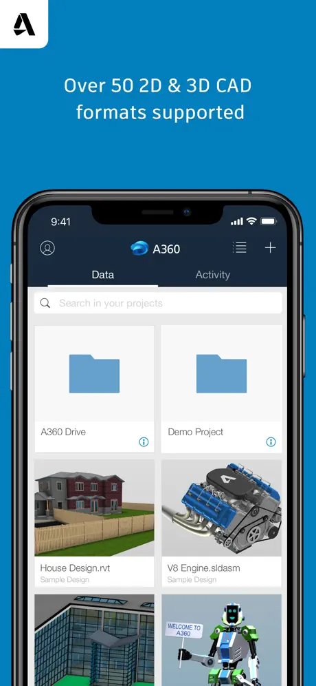 A360 CAD File Viewer App Screenshot