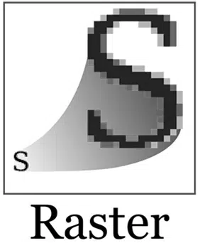 raster image example of letter 's'