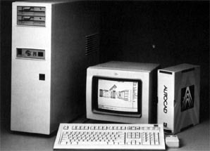 Early AutoCAD workstation