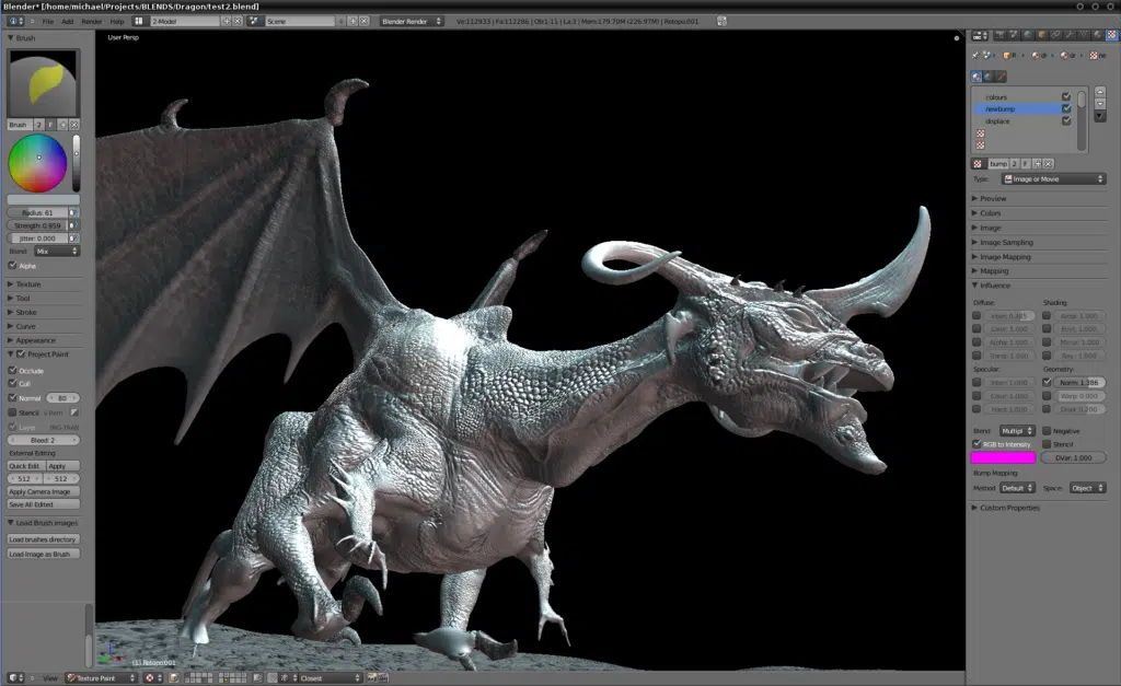 Screenshot of Blender