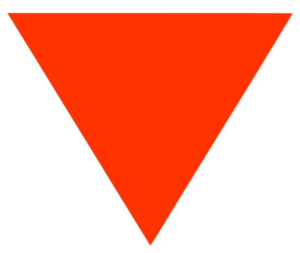 Upside down red triangle