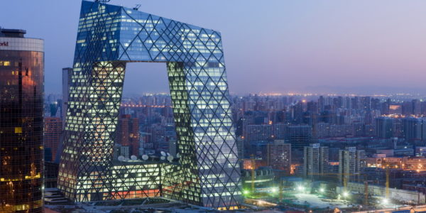 Beijing’s CCTV Headquarters was designed by Rem Koolhaas and Ole Scheeren, and breaks the mold of what a tower should look like, with six horizontal and vertical sections arranged in a loop