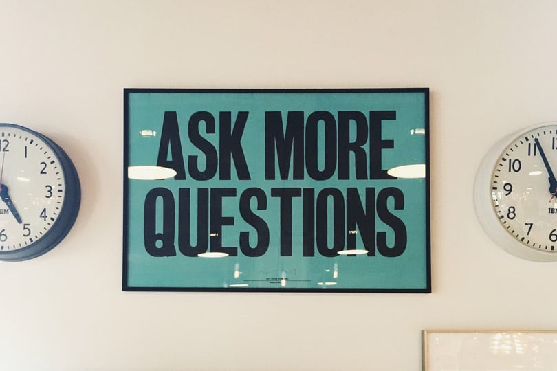 Ask More Questions Poster
