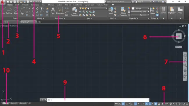 AutoCAD User Interface