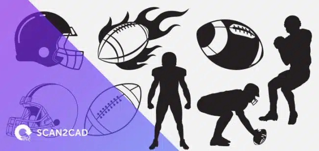Image of free American football DXF files