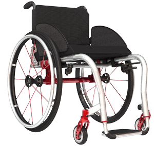 Model of a TiSport wheelchair