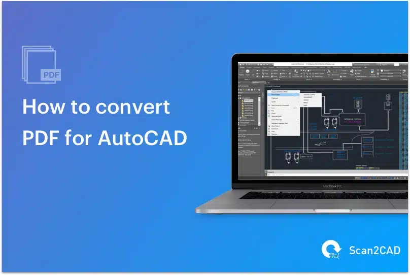 Laptop with AutoCAD Software - Convert PDF to AutoCAD