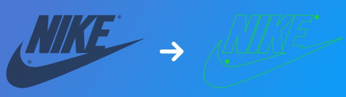 Vectorize Nike logo