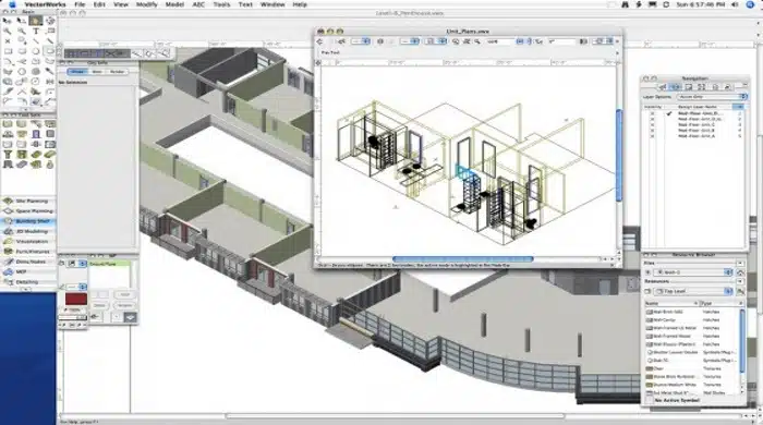 Screenshot of working with BIM in Vectorworks