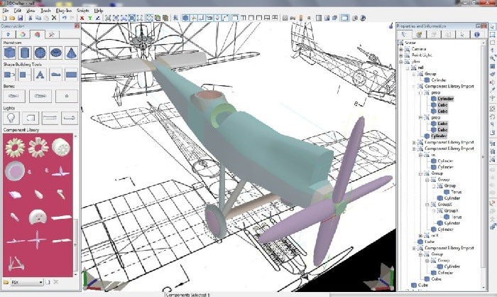 Screenshot of Shapeways model aircraft