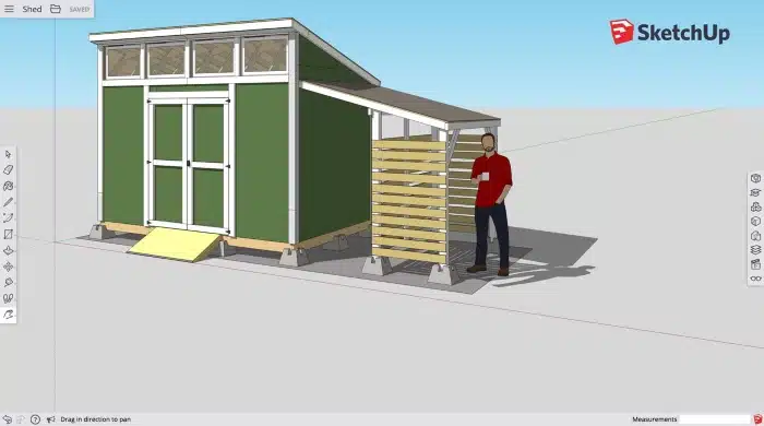 Screenshot of SketchUp Free 2018