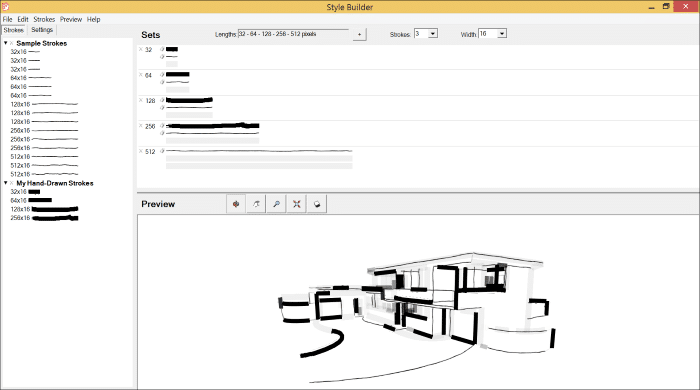 Screenshot of SketchUp's Style Builder