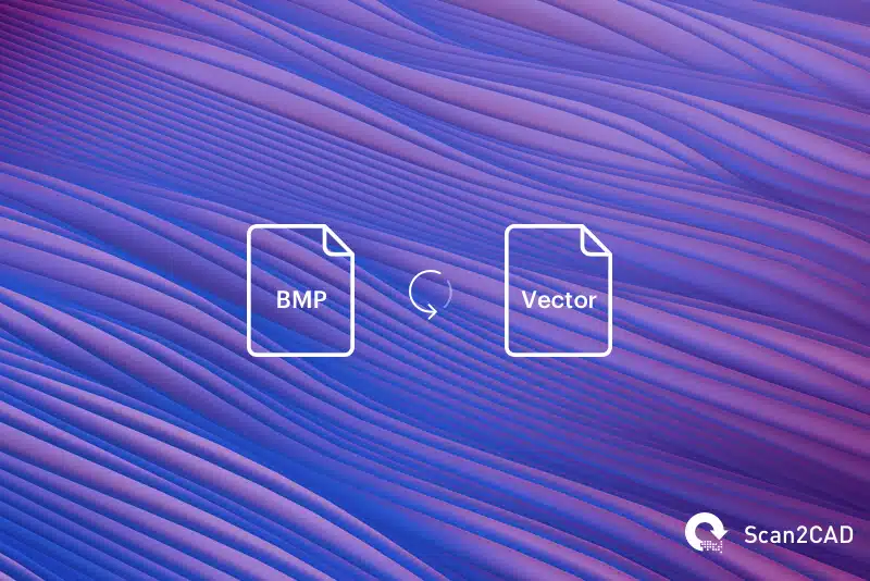 Illustration on purple waves - converting BMP file to vector file