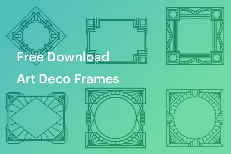 Free Downloads - Art Deco Frames - DXF Design Preview