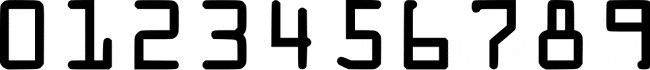 Digits in OCR-A font