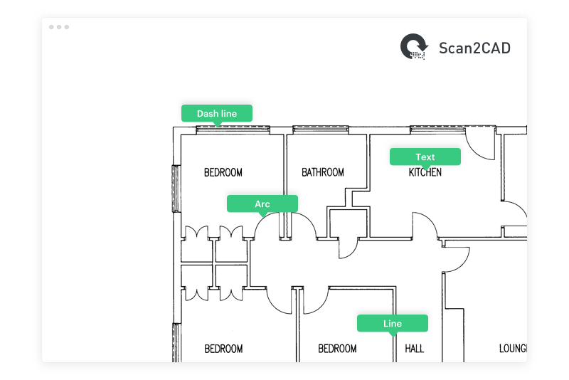 Identifying objects in an architectural drawing