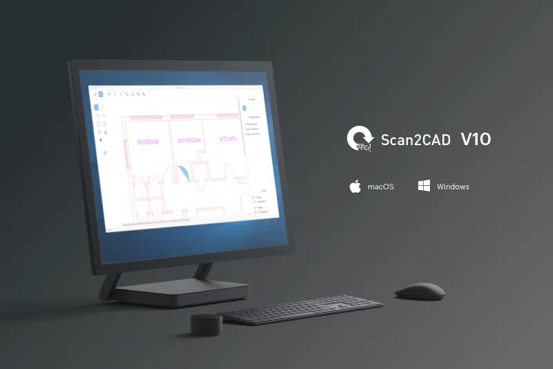 Scan2CAD v10 on a desktop computer