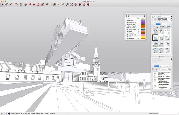 Screenshot of SketchUp Pro for Mac