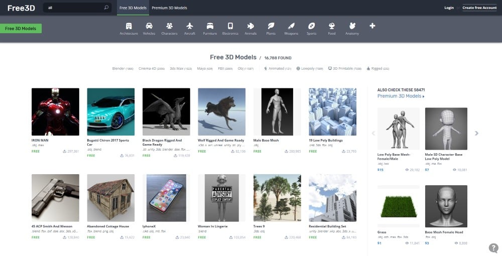 13 Sites With Free 3d Cad Models Free Downloads Scan2cad