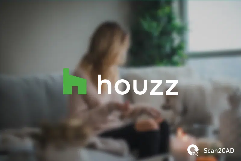 Woman sat on sofa with dog - Houzz logo