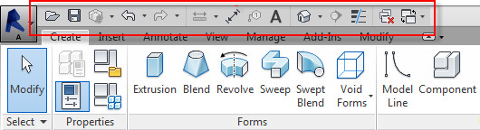 Revit Quick Access Toolbar