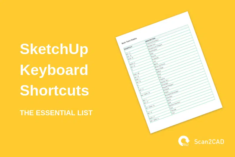 SketchUp Keyboard Shortcuts, Essential List, PDF Preview
