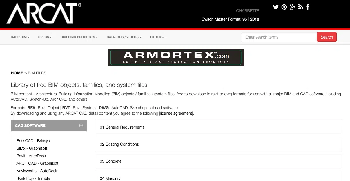 Arcat website screenshot