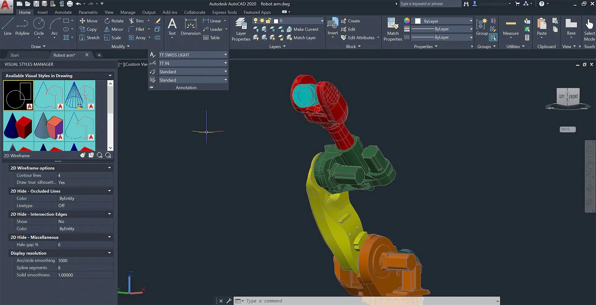 AutoCAD 3D modeling screenshot