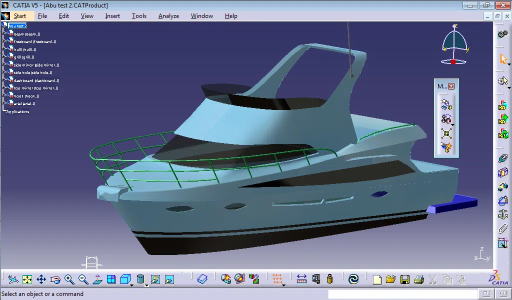 Catia 3D modeling screenshot