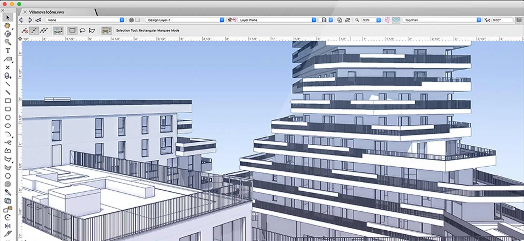 Vectorworks 3D modeling screenshot
