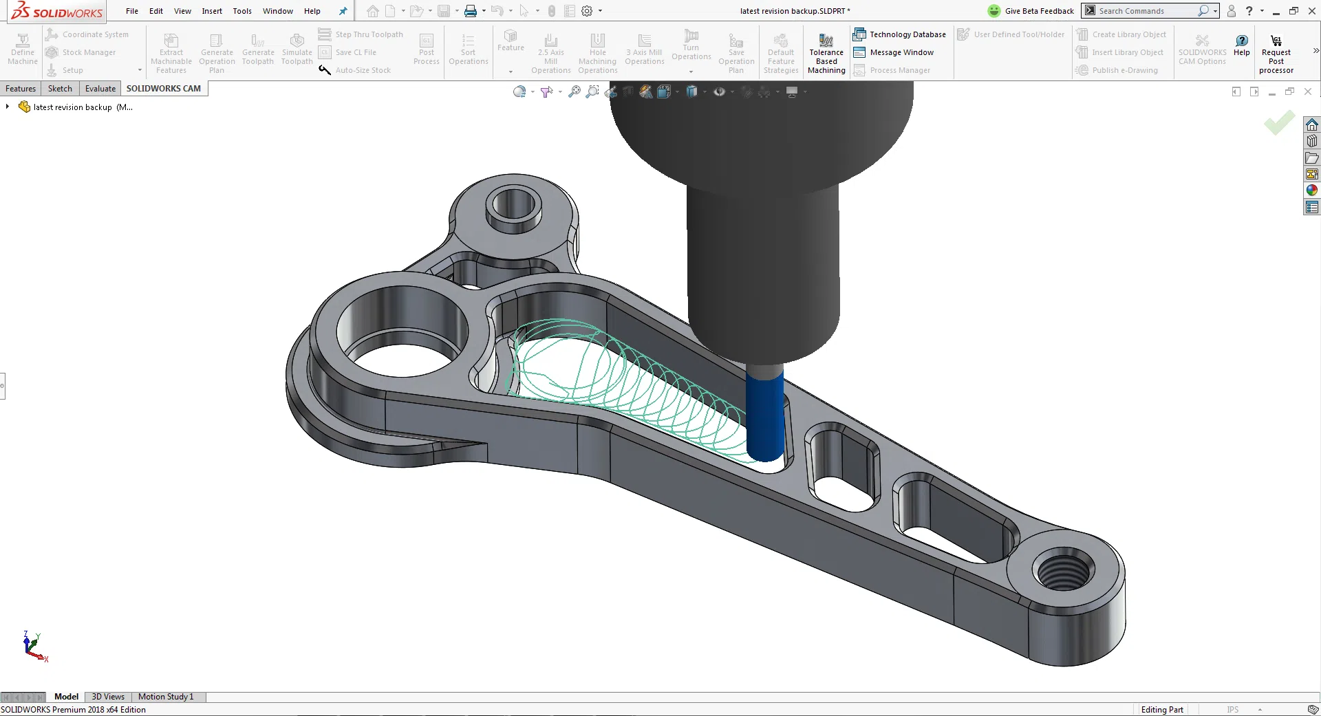 CAM features of SolidWorks