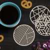 geometric drinks coasters