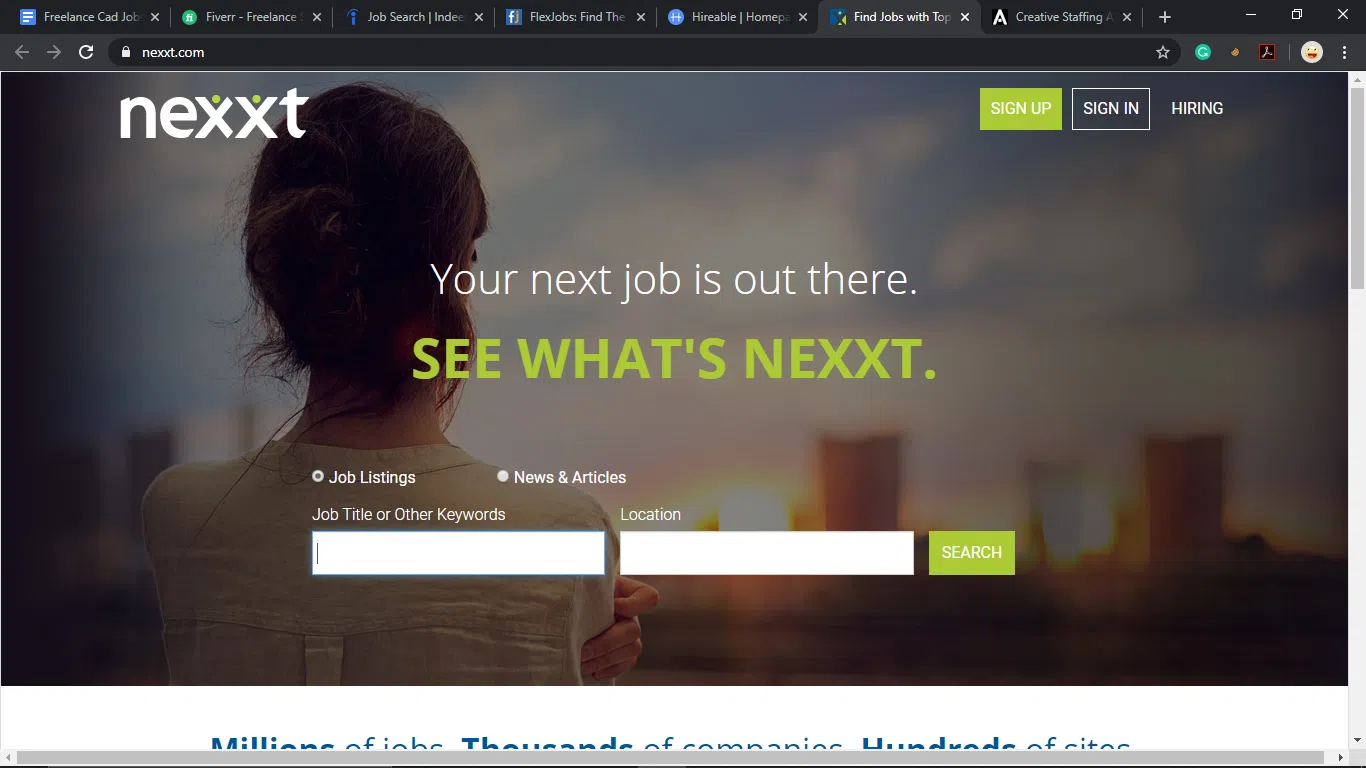 Nexxt homepage