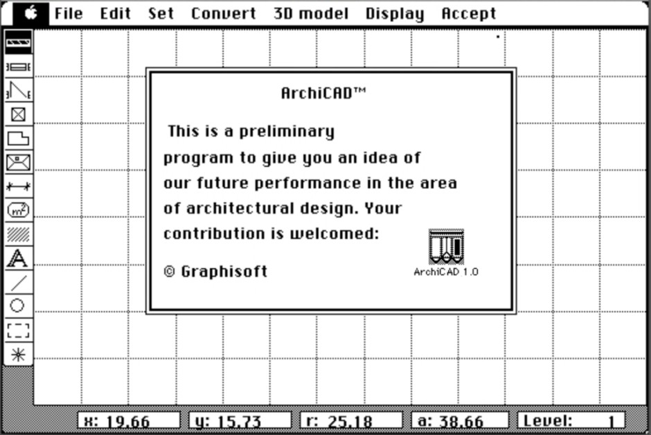 ArchiCAD v1 interface