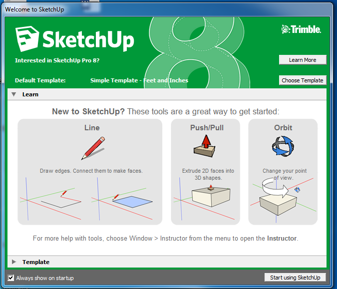 SketchUp Pro software splash screen