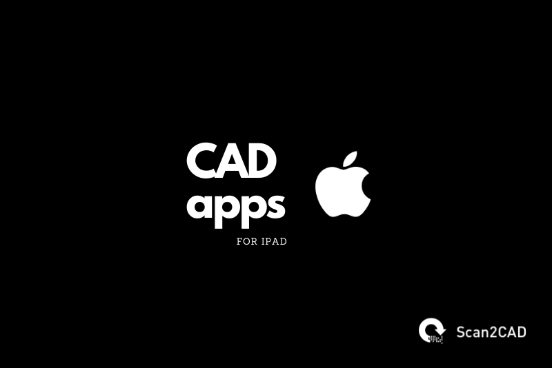 CAD apps. Apple logo, Scan2CAD logo