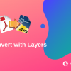 convert pdf to dwg with layers, pink and blue graphics