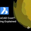 bricscad cost pricing explained, black and blue gold graphics
