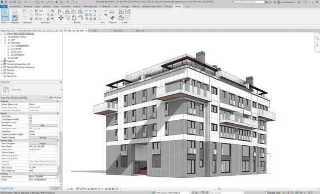 Architectural drawing done using revit