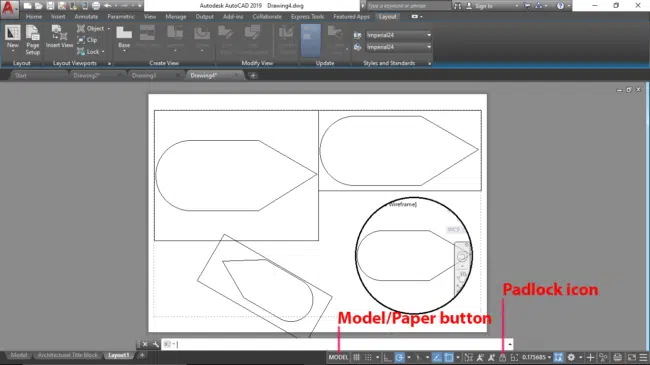 AutoCAD Paper Space with Multiple Layout Viewports