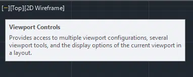 Viewport Controls Button in AutoCAD