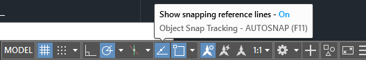 AutoCAD Object Snap Tracking - AUTOSNAP Button