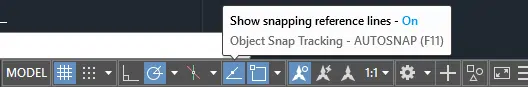 AutoCAD Object Snap Tracking - AUTOSNAP Button