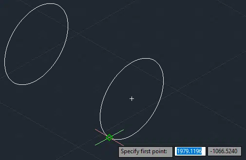 First Quadrant in Isometric Cylinder Creation in AutoCAD