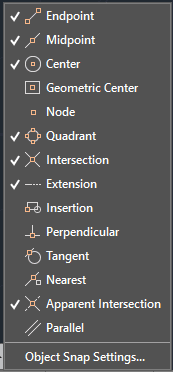 Object Snap Modes