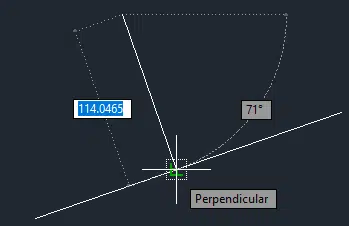 Perpendicular Osnap Mode